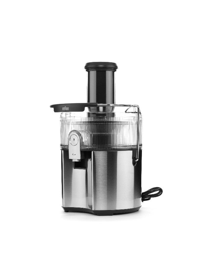 BRAUN Centrifugal Juicer, Multi Juice 7, ColdXtract Technology, 1000W, 75mm Feed Tube 1000 W SJ7000GY silver - Image 3