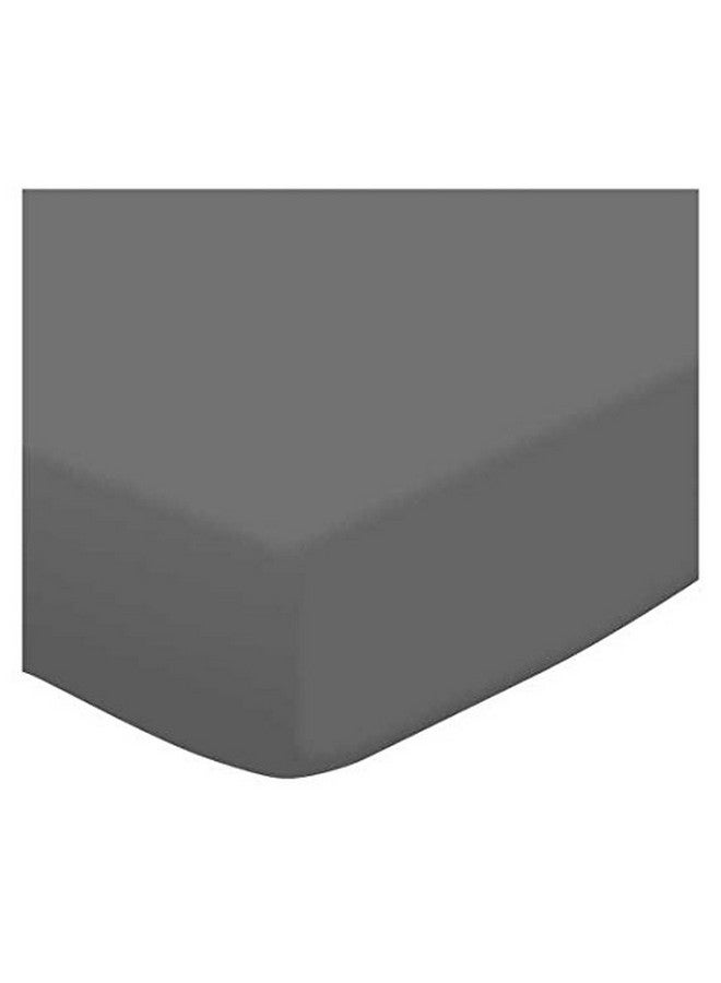 SHEETWORLD.COM SheetWorld Fitted 100% Cotton Flannel Portable Mini Crib Sheet 24 x 38, Flannel - Dark Grey, Made in USA - Image 2