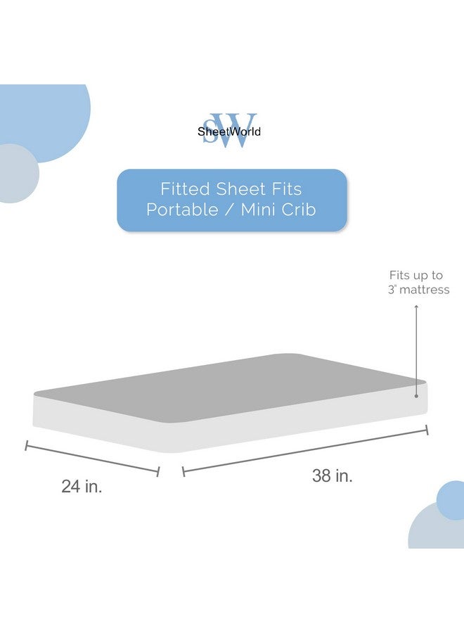 SHEETWORLD.COM SheetWorld Fitted 100% Cotton Flannel Portable Mini Crib Sheet 24 x 38, Flannel - Dark Grey, Made in USA - Image 5