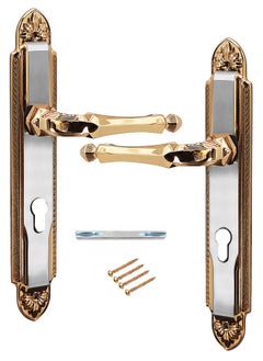 Pair Of Heavy Duty Door Handles Luxurious Classic Shape Turkish Industry Silver/Golden Colour