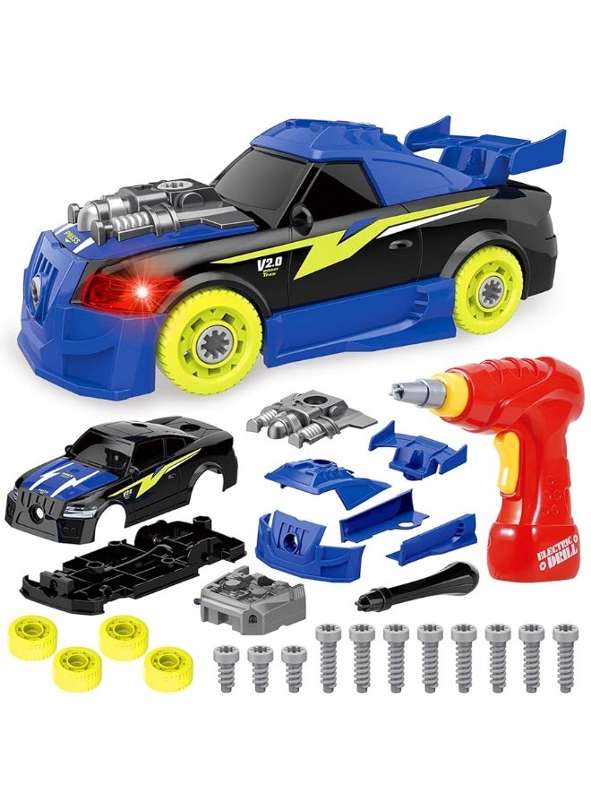Coogam Coogam Take Apart Racing Car with Electric Screwdriver Tool, Fine Motor Skill Toy Car Construction Set STEM Building Learning Game with Light and Sound Gifts for 3 Year Old Boys and Girls  - Image 3