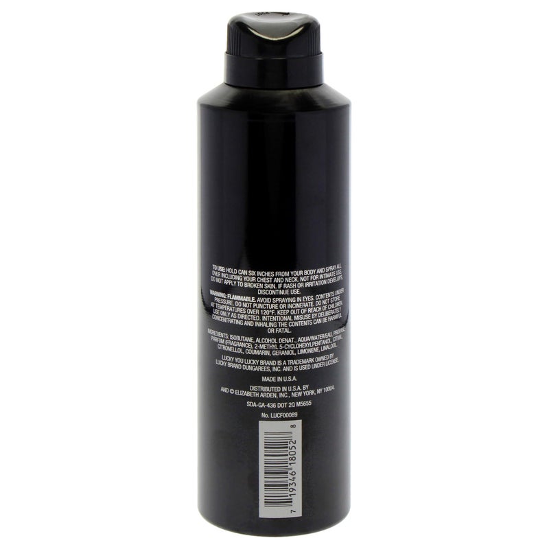 LUCKY BRAND Lucky You Deodorant Body Spray for Men 6 Oz - Image 2