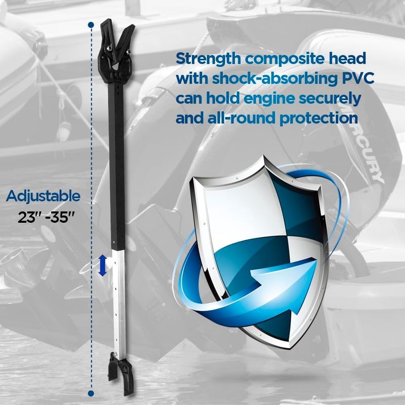 Sebnux Adjustable Boat Transom Saver with Composite Head for Engine Support - Image 3