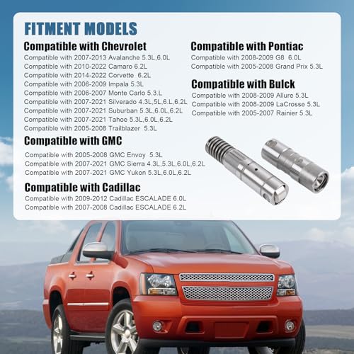 JDMSPEED (8+8) قطع رافعات هيدروليكية متوافقة مع شيفروليه GMC كاديلاك بويك 2007-2012 4.8L 5.3L 6.0L 6.2L رافعات صمامات إدارة الوقود النشطة AFM DOD رافعات هيدروليكية - Image 2