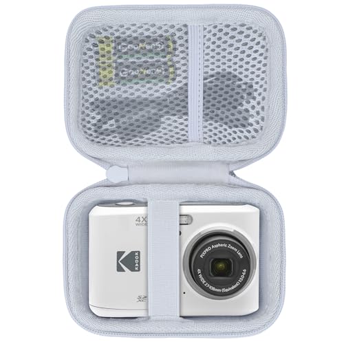 Lebakort Storage Case Compatible with KODAK PIXPRO Friendly Zoom FZ45 FZ55 16MP Digital Camera (Off White Case) - Image 1