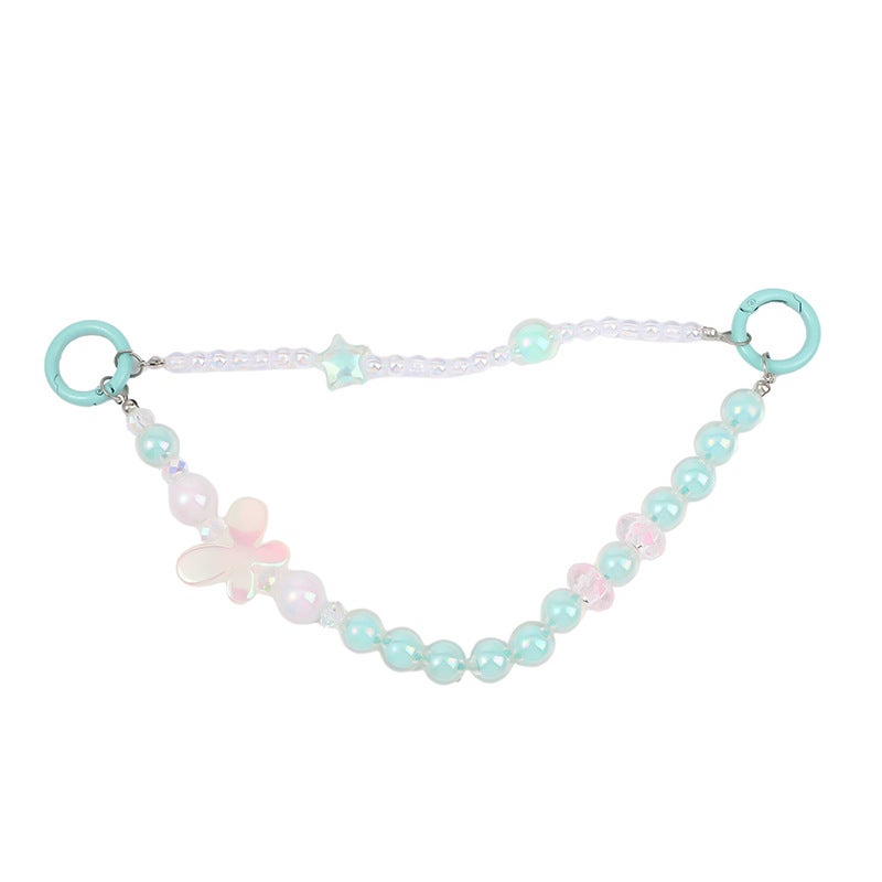Cake Beaded Luminous Magic Color Keychain Mobile Phone Rope Mobile Phone Pendant Colorful Cute Hanging Chain - Image 5