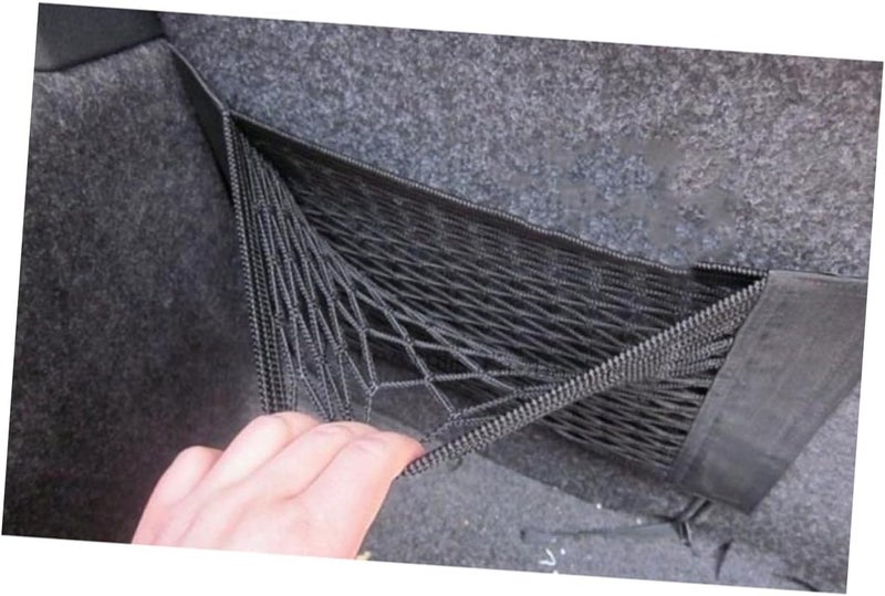 FAVOMOTO 2pcs Trunk Mesh Storage Net Dual Layer Cargo Organizer for Car Van SUV and Easy to Use Keeps Trunk Clutter Groceries Tools Gear - Image 5