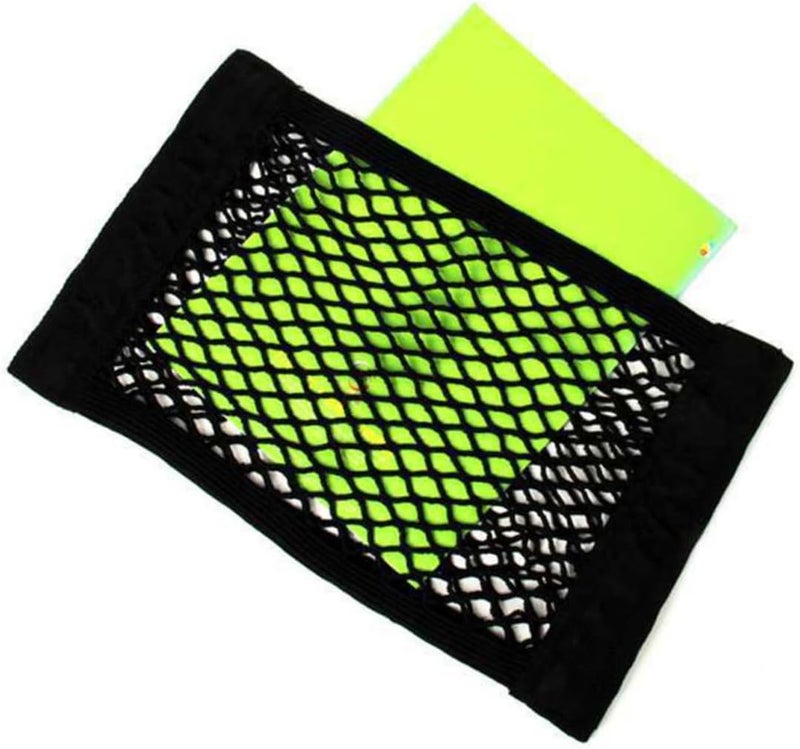 FAVOMOTO 2pcs Trunk Mesh Storage Net Dual Layer Cargo Organizer for Car Van SUV and Easy to Use Keeps Trunk Clutter Groceries Tools Gear - Image 1