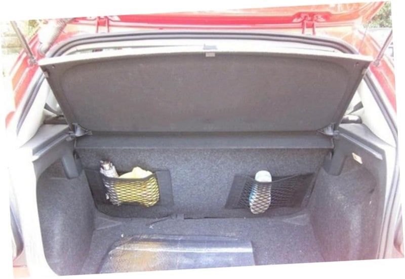 FAVOMOTO 2pcs Trunk Mesh Storage Net Dual Layer Cargo Organizer for Car Van SUV and Easy to Use Keeps Trunk Clutter Groceries Tools Gear - Image 2