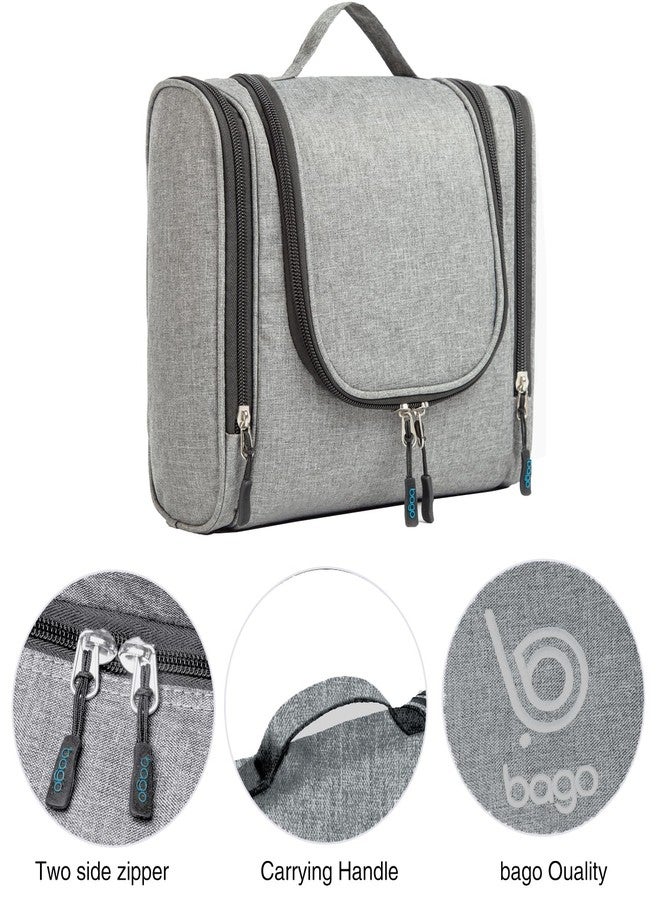 باجو حقيبة أدوات تجميل للسفر من باجو للنساء والرجال - حقيبة كبيرة مقاومة للماء معلقة لأدوات التجميل للحمام والسفر - حقيبة مكياج (رمادي ثلجي) - Image 5