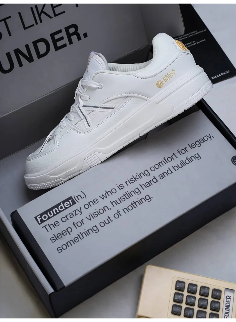Bacca Bucci LEGACY WHITE Founder Edition Low-Top for Men | Best Price UAE
