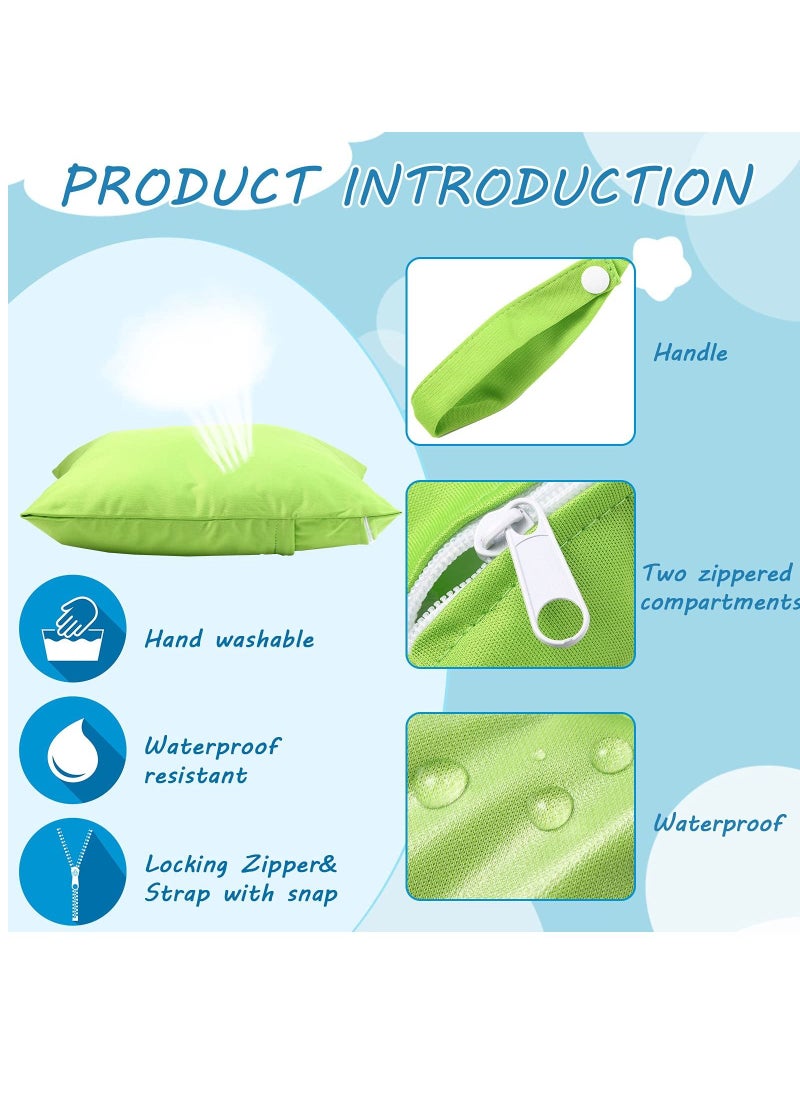 SYOSI Wet Dry Bag for Baby Cloth Diapers Waterproof Wet Bag Washable Travel Bag Reusable Cloth Diaper Bag Toddler Swim Wet Bag for Travel Beach Pool 2 Pieces  - Image 3