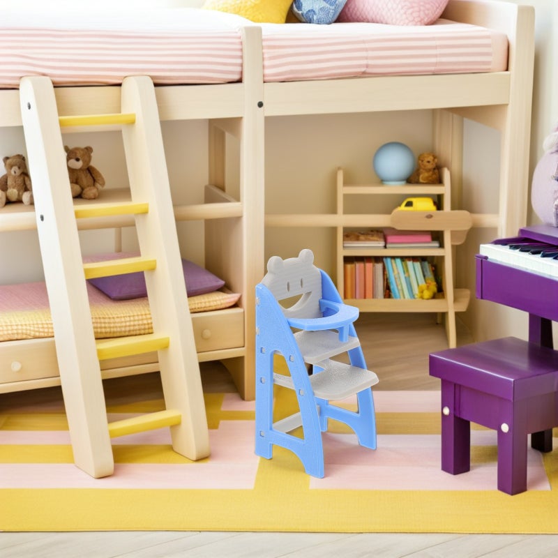 Doll Highchair: Baby Doll High Chair - 1:12 Dollhouse Miniature Furniture for Pretend Play - Infant High Chair Model Mini Furniture for Dollhouse Decoration - Image 2