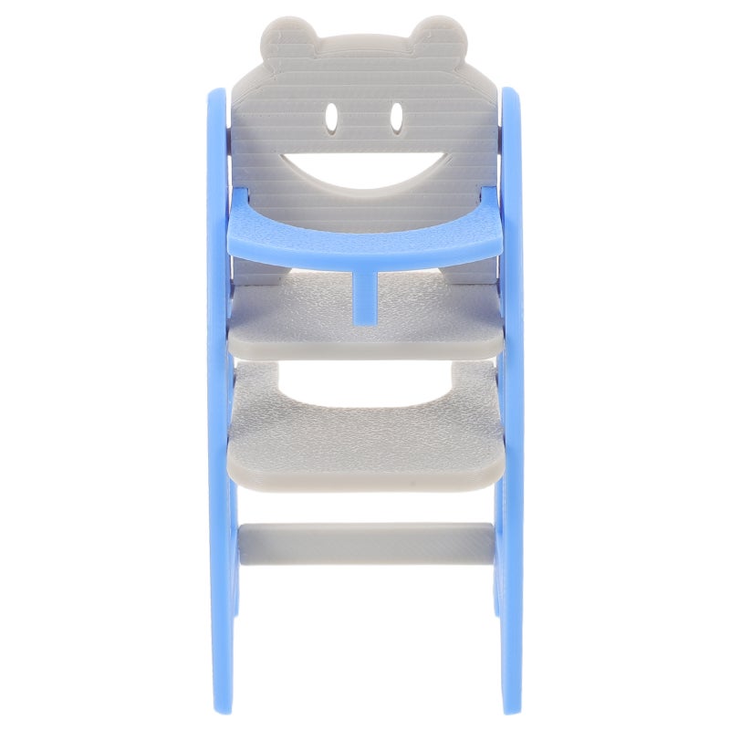 Doll Highchair: Baby Doll High Chair - 1:12 Dollhouse Miniature Furniture for Pretend Play - Infant High Chair Model Mini Furniture for Dollhouse Decoration - Image 1