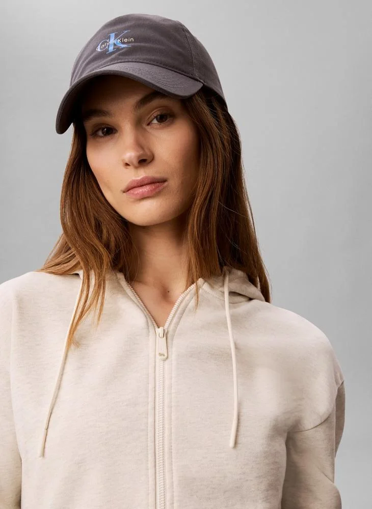 Calvin Klein Jeans  Cropped Logo Elastic Zip Hoodie for Women | Best Price UAE