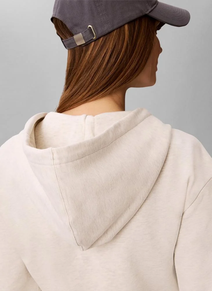 Calvin Klein Jeans  Cropped Logo Elastic Zip Hoodie for Women | Best Price UAE