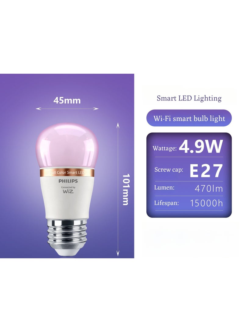 فيليبس مصباح LED E27 منفذ مصباح توفير الطاقة للاستخدام المنزلي ، سوبر مشرق ، التحكم الصوتي الذكي ، ضوء اللون المحيط مصباح صغير - Image 1