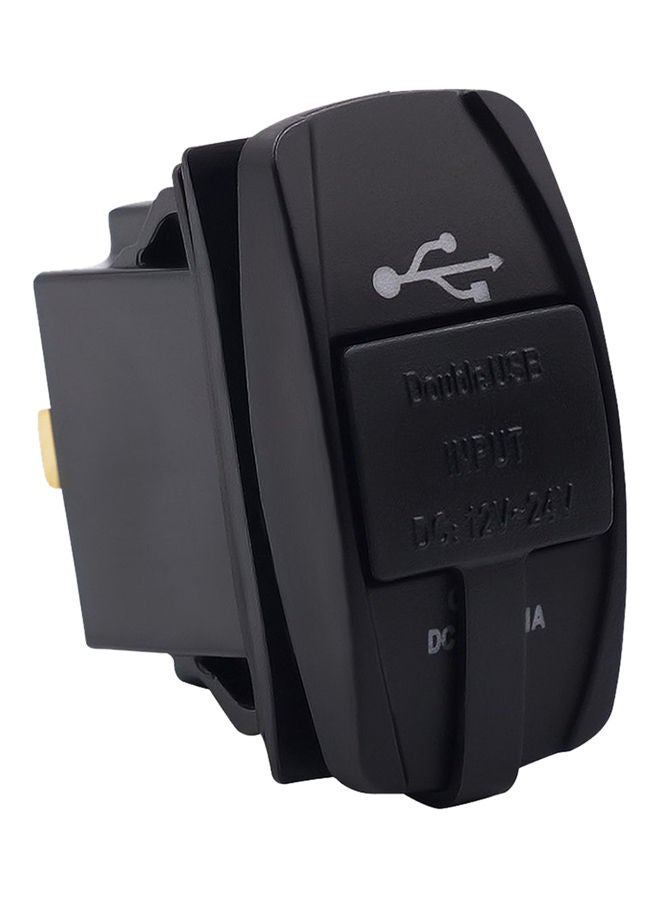 NIBEMINENT USB Car Charger Socket Black  - Image 1