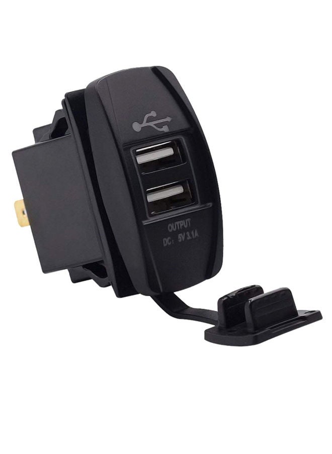 NIBEMINENT USB Car Charger Socket Black  - Image 3