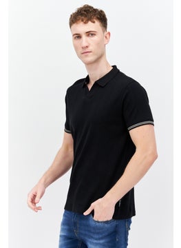 Men Regular Fit Short Sleeve Textured Polo Shirt, Black - pzsku/Z01CAEF8E45494B3CF710Z/45/_/1727187662/a3d74c88-3cbd-4250-a180-079a2a250344