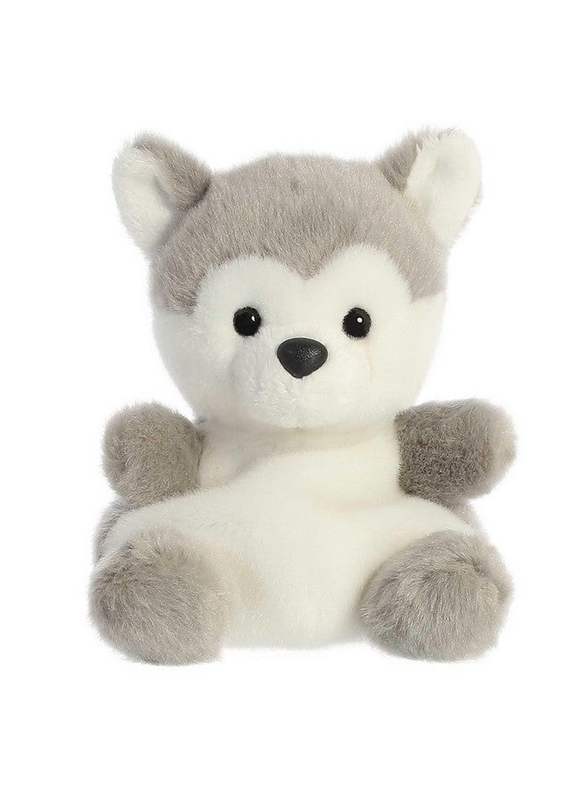 Aurora® Adorable Palm Pals™ Busky Husky™ Stuffed Animal - Pocket-Sized Play - Collectable Fun - Gray 5 Inches - Image 1
