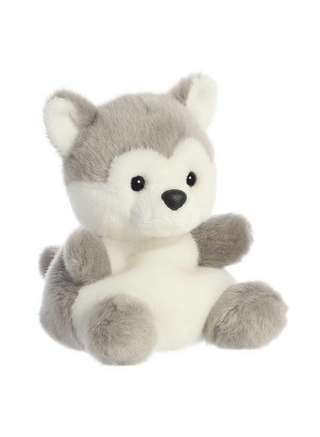 Aurora® Adorable Palm Pals™ Busky Husky™ Stuffed Animal - Pocket-Sized Play - Collectable Fun - Gray 5 Inches - Image 2