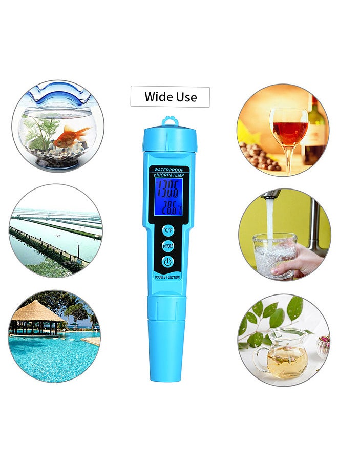 Generic - Professional 3 in 1 pH/ORP/TEMP Meter Water Detector Multi-parameter Digital LCD Tri-Meter Multi-function Water Quality Monitor Multi-parameter Water Quality Tester - Image 1