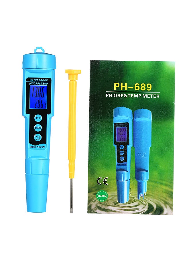 Generic - Professional 3 in 1 pH/ORP/TEMP Meter Water Detector Multi-parameter Digital LCD Tri-Meter Multi-function Water Quality Monitor Multi-parameter Water Quality Tester - Image 1