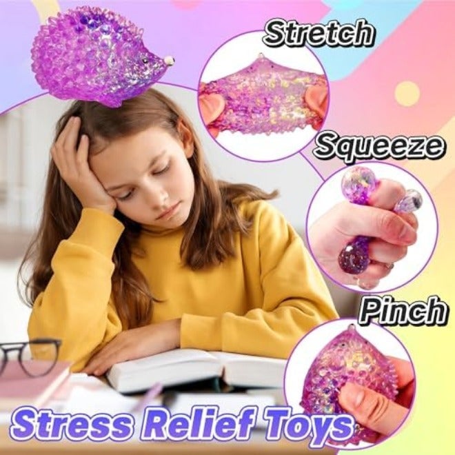 EVDERS 1Pcs Hedgehog Squishy Sugar Ball, Slow Rise Stress Relief Toy for Kids - Image 4