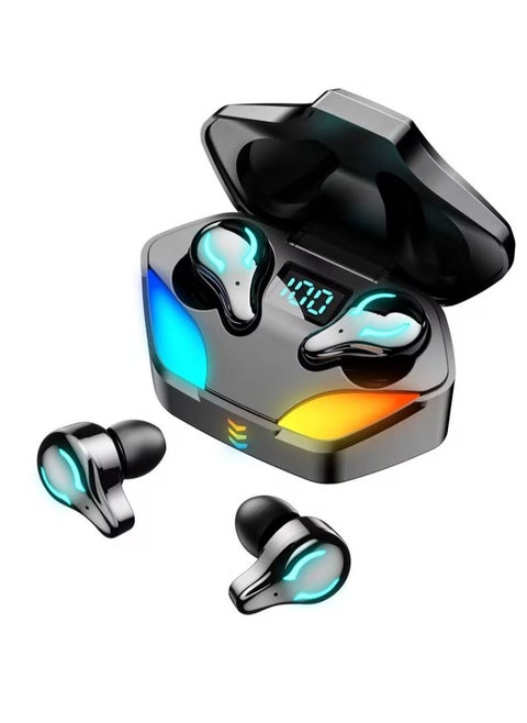 X1 TWS Bluetooth Gaming Earphones With Mic Wireless Headphones Noise Reduction Low Latency Earbuds With RGB Lighting