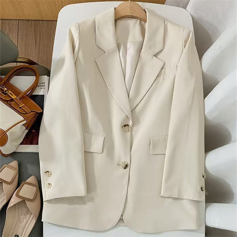 بليزر كلاسيكي جديد للنساء بأسلوب كوري ربيعي، لون ليمون، فضفاض وعصري، بدلة صغيرة - Image 5