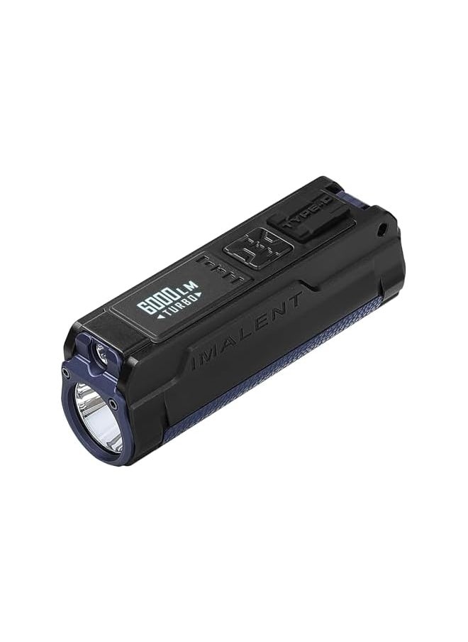 IMALENT Imalent BL70 EDC Minimalist Flashlight, 6000 Lumen Tactical Flashlight, White and Red Light, with 1 CREE XHP70.2 LED, OLED Display, Fast Type-C Charging, IP68 Resistant for Camping Hiking Emergency  - Image 2