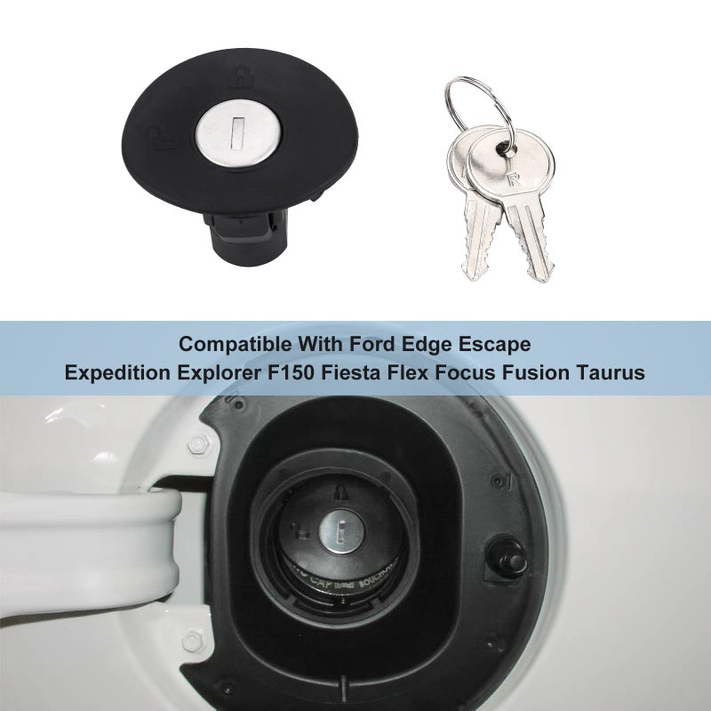 ONER Fuel Locking Gas Cap Compatible With Ford Edge Escape Expedition Explorer F150 Fiesta Flex Focus Fusion Taurus，Replace # 8U5Z9C268B 10524 - Image 2
