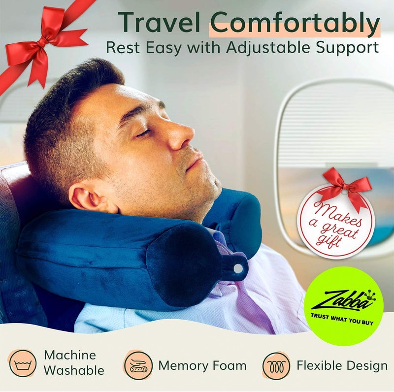 Fern and Willow Twist Memory Foam Luxury Travel - Comfy, Bendable/Adjustable, 100% Memory Foam - Provides Head, Chin, Neck, Shoulder, Lumbar Leg Support - Image 2