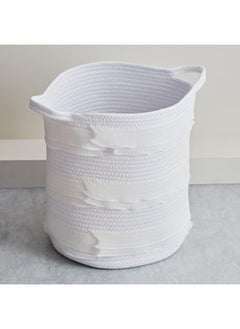 Lauren Round Cotton Rope Laundry Basket - 35x40 cm - pzsku/Z01CB3C59FCAEE8525ADDZ/45/_/1739340659/122d9f76-cbea-4df8-8f4f-b0f0be9085e4