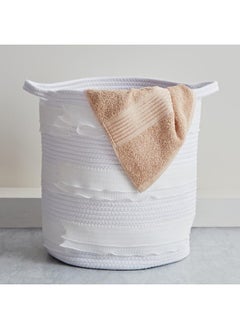 Lauren Round Cotton Rope Laundry Basket - 35x40 cm - pzsku/Z01CB3C59FCAEE8525ADDZ/45/_/1739340665/8aed0e52-4269-4440-8481-2bbcda7d01a4