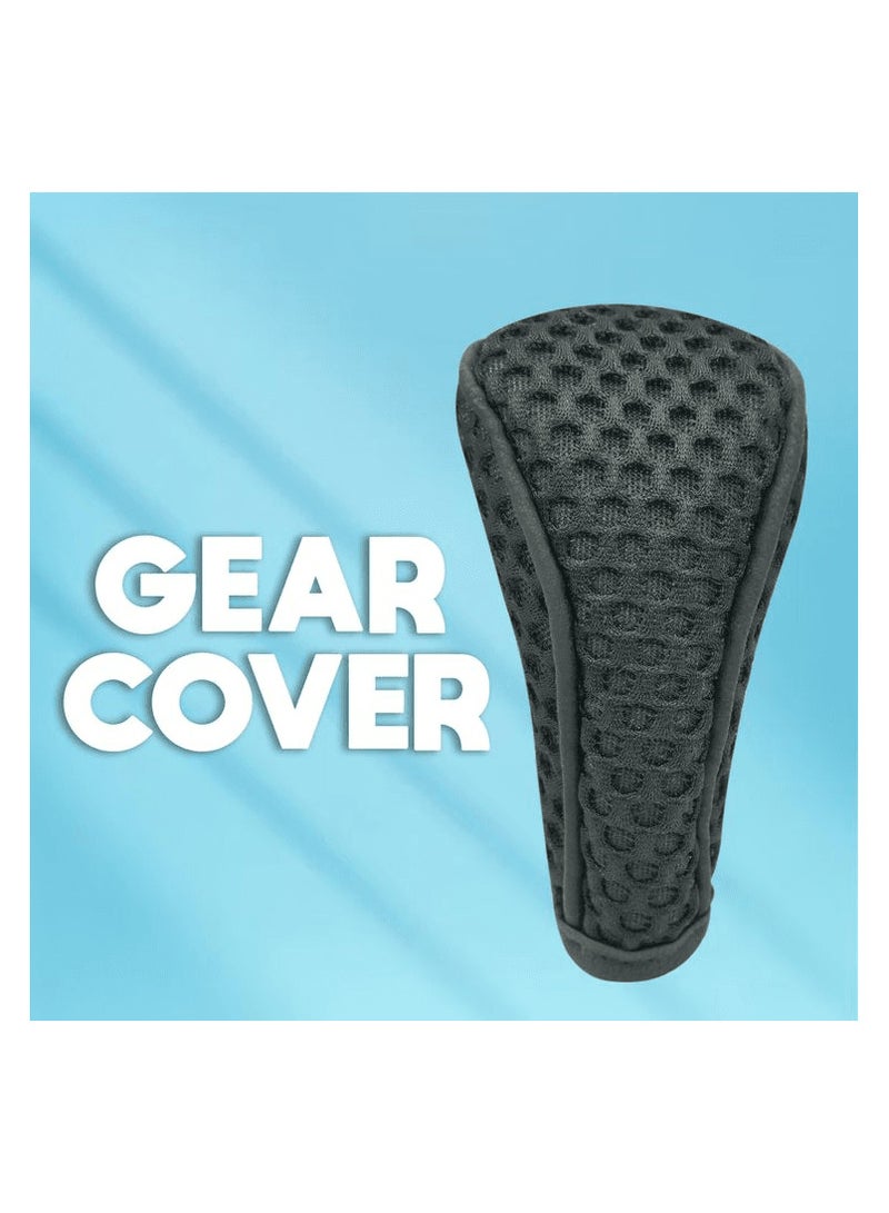 ROCA Auto Gear Shifter Cover High-Grade PU Leather For Ultimate Control Gear Shift knob Cover-Black - Image 1