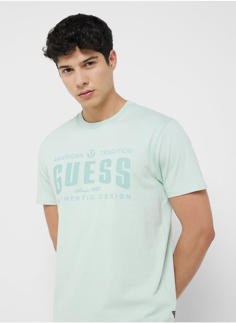 GUESS Tradition Crew Neck T-Shirt  - Image 3
