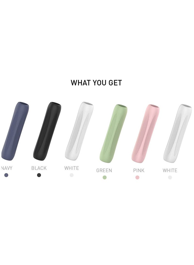 Captaintech Silicone Anti-Slip Grip Holder Sleeve Accessories for Apple Pencil 1st & 2nd Generation (6 Pack) - Soft and Comfortable Design for Enhanced Control and Comfort. - Image 2