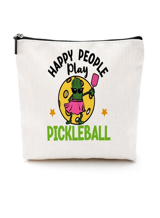 CQM Pickleball Gifts Funny Makeup Bag Accessories Cosmetic Bag Zipper Pouch Pickleball Lover Gifts for Girls Women Fans Player Coach Mom Sister Christmas Birthday Gifts - Image 1