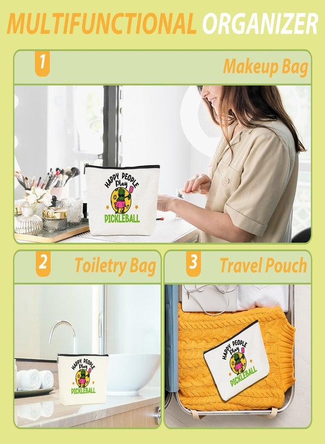 CQM Pickleball Gifts Funny Makeup Bag Accessories Cosmetic Bag Zipper Pouch Pickleball Lover Gifts for Girls Women Fans Player Coach Mom Sister Christmas Birthday Gifts - Image 5