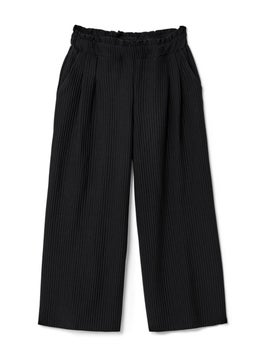 Tchibo Kids Girl Textured Pull-On Culotte Pants, Black  - Image 2