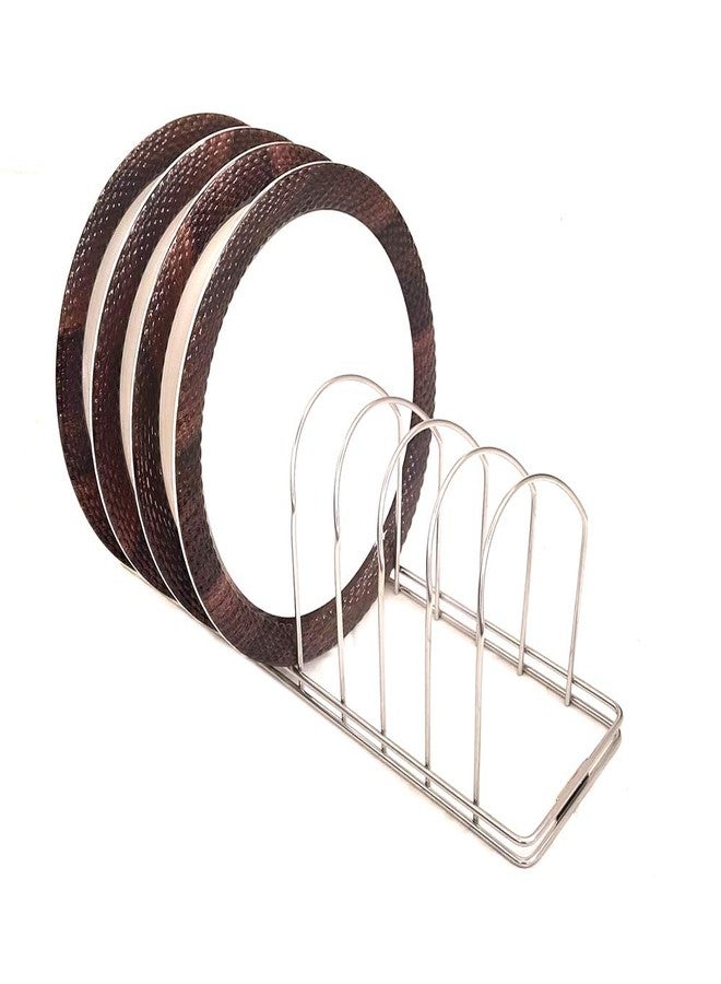 BTL Stainless Steel Multipurpose Kitchen Plate Thali Dish Rack Stand Sink Drainer for Kitchen 450 mm Depth 17 cm Height 8 Section Anti Corrosive Rust Free (BTDB-TH-450) - Image 1