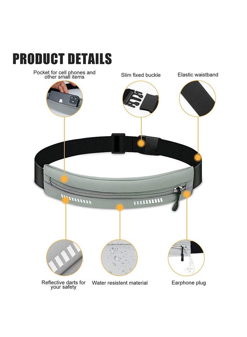SYOSI Running Waist Pack, Running Belt, Water Resistant Waist Belt, Exercise Runner Belt, Flip Running Belt for Men Women, Adjustable Pack, for Travelling, Fitness, Hiking, Cycling - Image 4