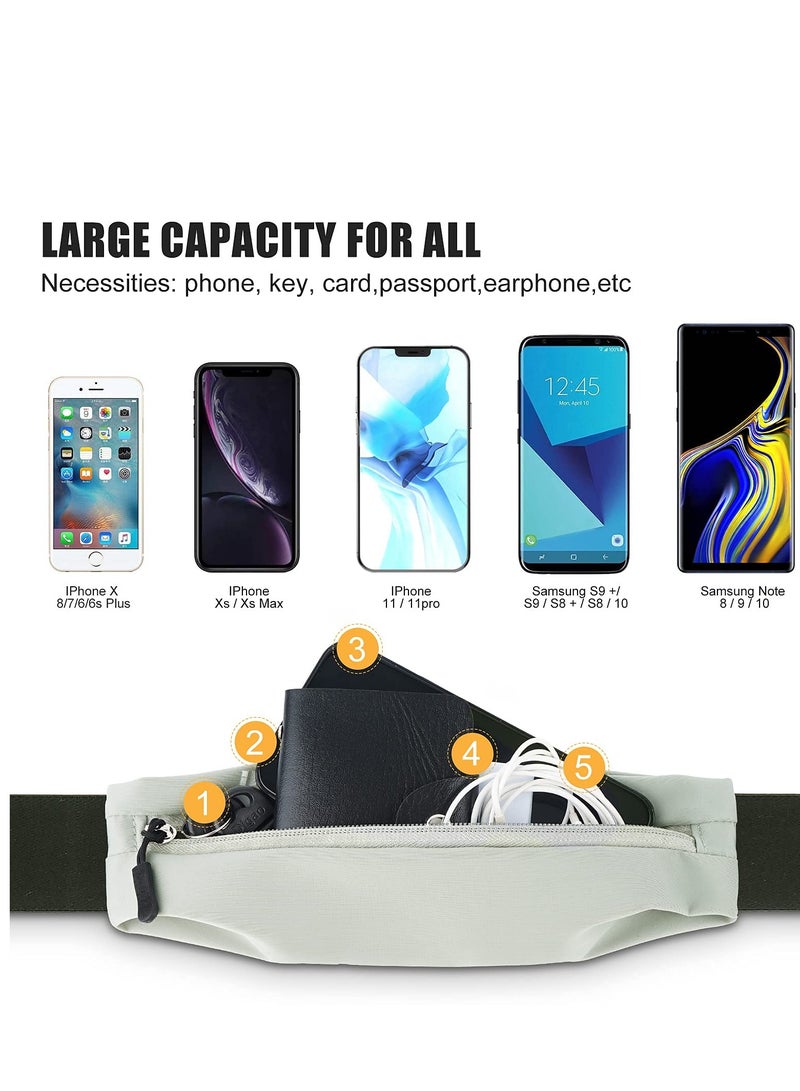 SYOSI Running Waist Pack, Running Belt, Water Resistant Waist Belt, Exercise Runner Belt, Flip Running Belt for Men Women, Adjustable Pack, for Travelling, Fitness, Hiking, Cycling - Image 3