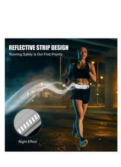 SYOSI Running Waist Pack, Running Belt, Water Resistant Waist Belt, Exercise Runner Belt, Flip Running Belt for Men Women, Adjustable Pack, for Travelling, Fitness, Hiking, Cycling  - Image 2