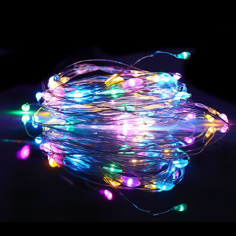 Mandiq 4 Pack Fairy Lights Battery Operated, String Lights 10ft 30 LEDs, Flashing and Constant Light Mode, Silver Wire Mini Lights for Festival, Christmas Decoration, Multicolorâ€¦ - Image 5