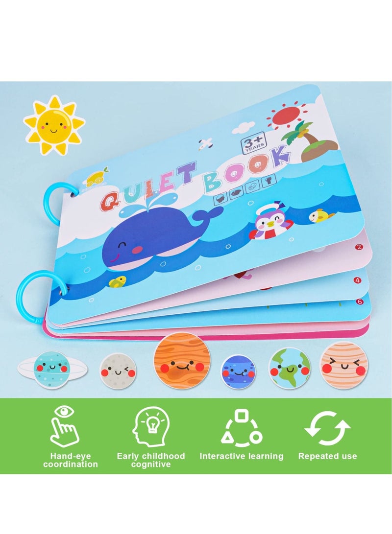 Excefore كتاب مشغول للأطفال الصغار، ألعاب حسية للأطفال أنشطة تعليمية لرياض الأطفال، Binder مشغول ألعاب مونتيسوري، كتاب نشاط للأطفال الصغار، ألعاب سفر للأطفال في الأعمار - Image 3