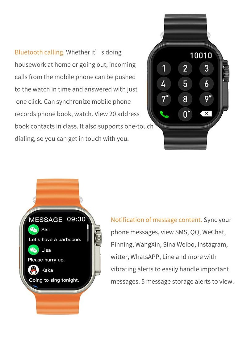 GULFLINK - Smart Watch for Android and iOS Phones Compatible with Apple iPhone Orange - Image 1