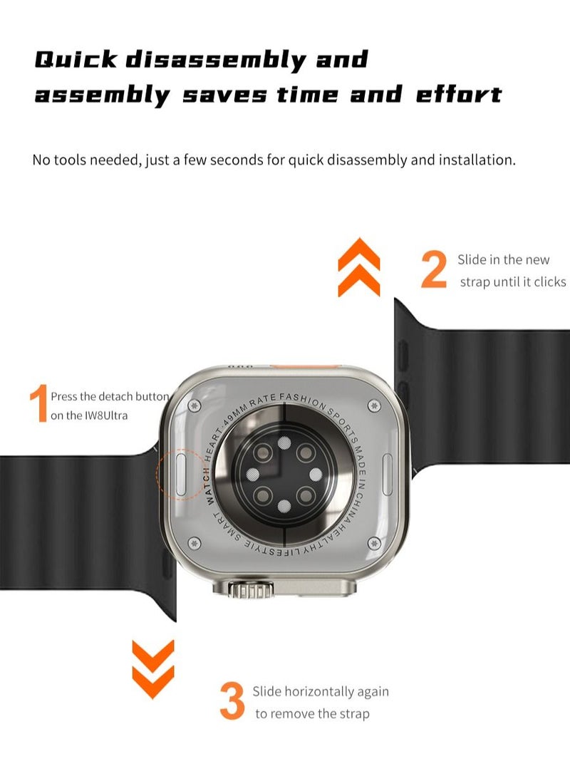 GULFLINK - Smart Watch for Android and iOS Phones Compatible with Apple iPhone Orange - Image 1